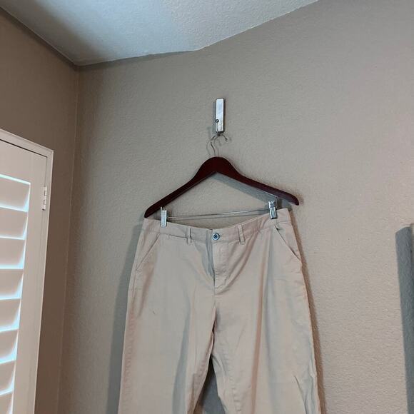 Garnet Hill Organic Cotton Straight Leg Khaki Chino Pant Tan Beige 12 - Picture 5 of 9